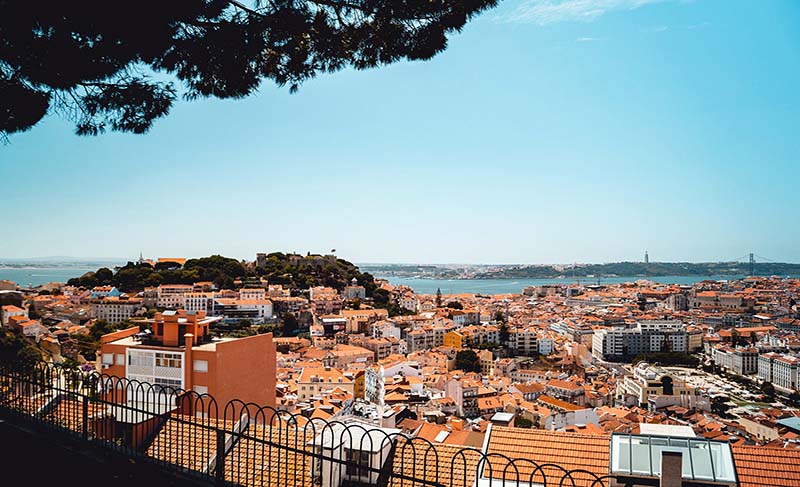 Lisboa - Perspetiva do Rio Tejo a partir do Castelo de S. Jorge