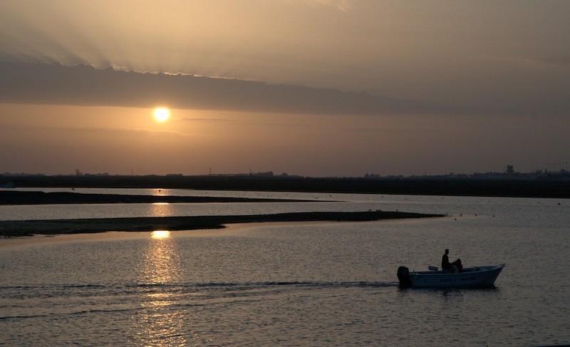 Pôr do sol na Ria Formosa