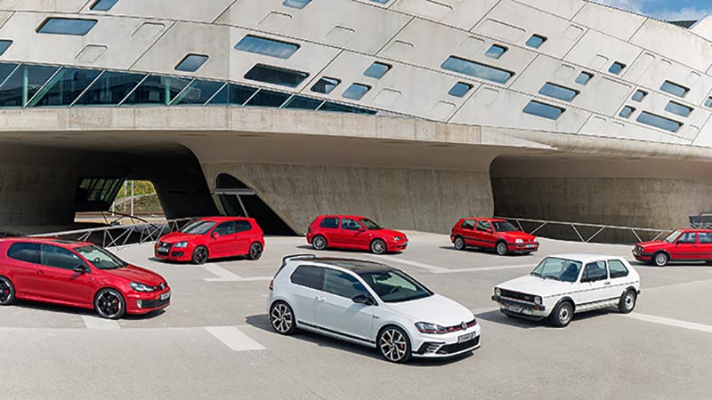 As sete gerações do Golf GTI