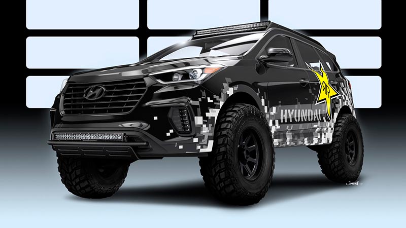 Hyundai Rockstar Santa Fe at SEMA