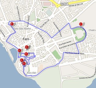 Faro - Itinerário 3, dentro da cidade
